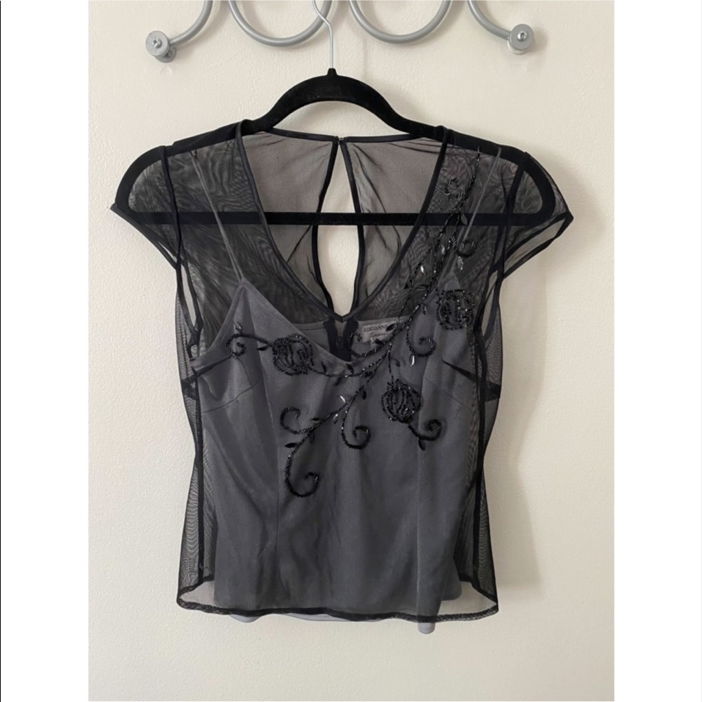 Black with under cami top